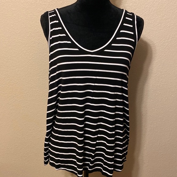 Old Navy Tops - Old Navy Black and White Stripe Luxe Tank Top